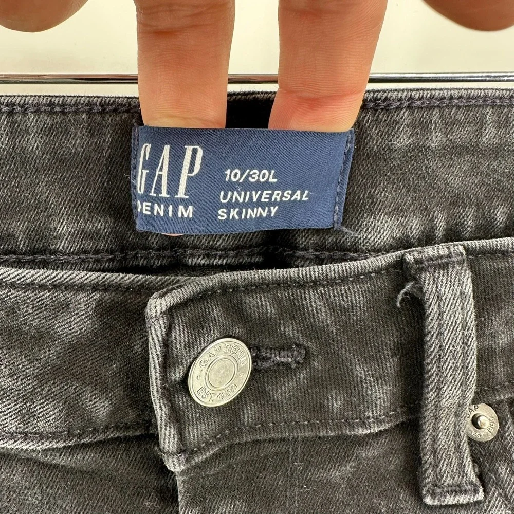 Gap Universal Skinny Jeans‎ Womens 10/30L Black Denim Comfort High Rise Stretch